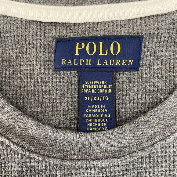 Polo Ralph Lauren Men's Size XL Set of 2 Waffle Knit Thermal Sleepwear Shirts - Picture 6 of 13